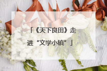 《天下良田》走进“文学小镇”