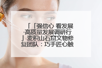 「强信心 看发展·高质量发展调研行」麦积山石窟文物修复团队：巧手匠心触摸“光阴的故事”