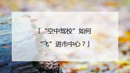 “空中驾校”如何“飞”进市中心？
