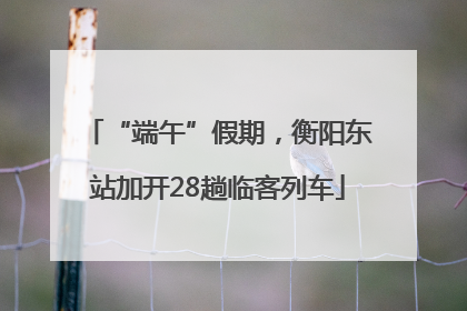 “端午”假期，衡阳东站加开28趟临客列车