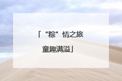 “粽”情之旅 童趣满溢