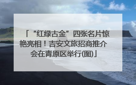 “红绿古金”四张名片惊艳亮相！吉安文旅招商推介会在青原区举行(图)