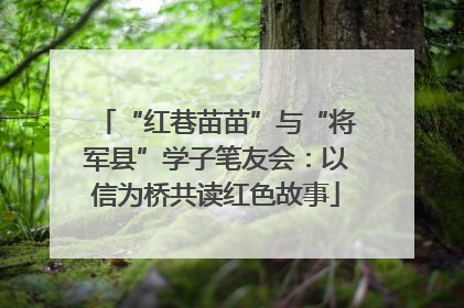 “红巷苗苗”与“将军县”学子笔友会：以信为桥共读红色故事