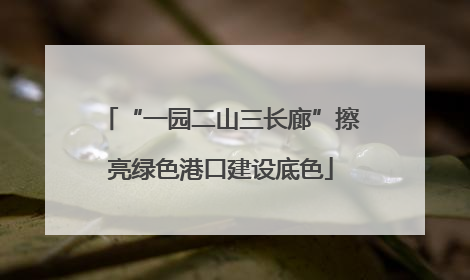 “一园二山三长廊”擦亮绿色港口建设底色