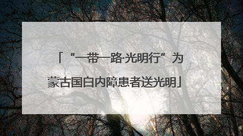 “一带一路·光明行”为蒙古国白内障患者送光明
