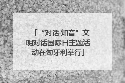 “对话·知音”文明对话国际日主题活动在匈牙利举行