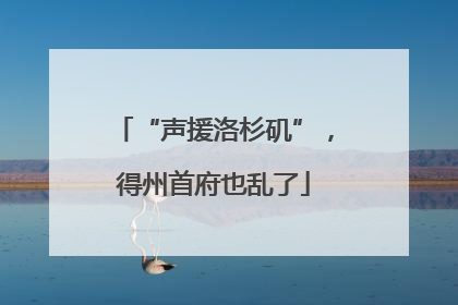 “声援洛杉矶”，得州首府也乱了