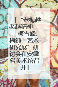 “老梅越老越精神——梅雪峰、梅纯一艺术研究展”研讨会在安徽省美术馆召开