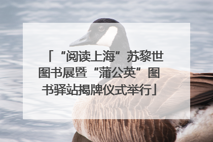“阅读上海”苏黎世图书展暨“蒲公英”图书驿站揭牌仪式举行