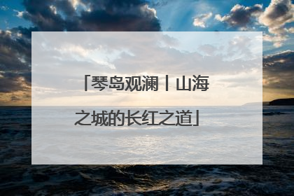 琴岛观澜丨山海之城的长红之道