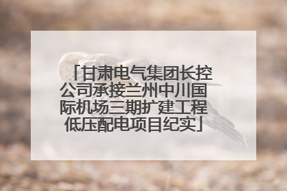 甘肃电气集团长控公司承接兰州中川国际机场三期扩建工程低压配电项目纪实