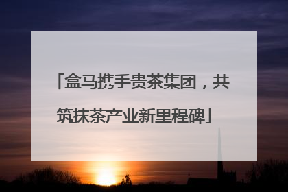 盒马携手贵茶集团，共筑抹茶产业新里程碑