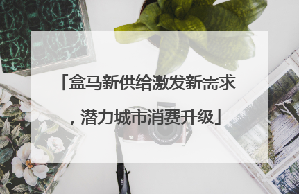盒马新供给激发新需求，潜力城市消费升级