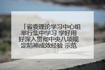 省委理论学习中心组举行集中学习 学好用好深入贯彻中央八项规定精神成效经验 示范带头持续推动全省学习教育走深走实