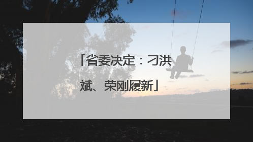 省委决定：刁洪斌、荣刚履新