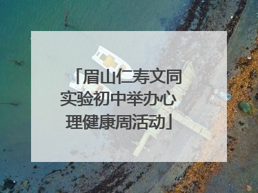 眉山仁寿文同实验初中举办心理健康周活动