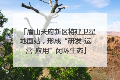眉山天府新区将建卫星地面站，形成“研发-运营-应用”闭环生态