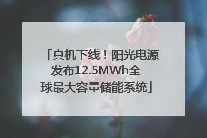 真机下线！阳光电源发布12.5MWh全球最大容量储能系统