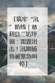 筑牢“汛”防线｜慈利县二坊坪镇：雷霆出击！汛期捕鱼被紧急叫停