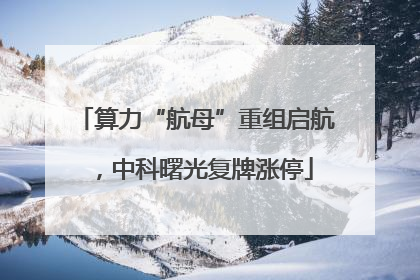 算力“航母”重组启航，中科曙光复牌涨停