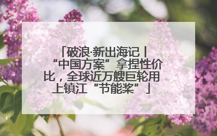 破浪·新出海记丨 “中国方案”拿捏性价比，全球近万艘巨轮用上镇江“节能桨”