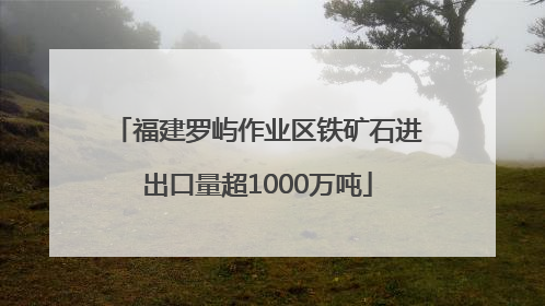 福建罗屿作业区铁矿石进出口量超1000万吨