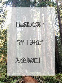 福建尤溪：“逢十进企” 为企解难