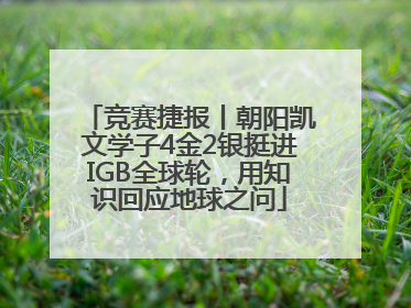 竞赛捷报丨朝阳凯文学子4金2银挺进IGB全球轮，用知识回应地球之问