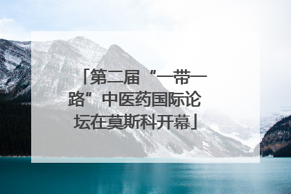 第二届“一带一路”中医药国际论坛在莫斯科开幕