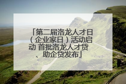 第二届洛龙人才日（企业家日）活动启动 首批洛龙人才贷、助企贷发布