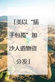 美以“插手包揽”加沙人道物资分发