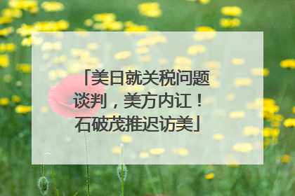 美日就关税问题谈判，美方内讧！石破茂推迟访美