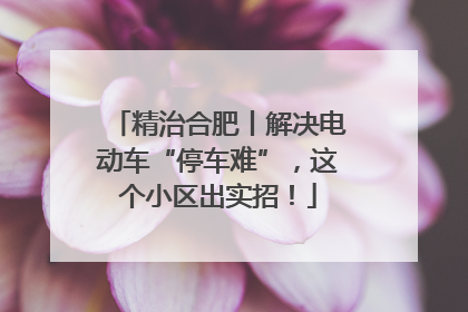 精治合肥丨解决电动车“停车难”，这个小区出实招！