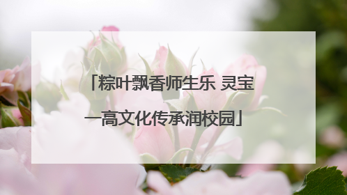粽叶飘香师生乐 灵宝一高文化传承润校园