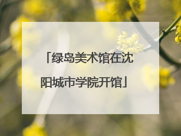 绿岛美术馆在沈阳城市学院开馆