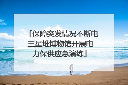 保障突发情况不断电 三星堆博物馆开展电力保供应急演练