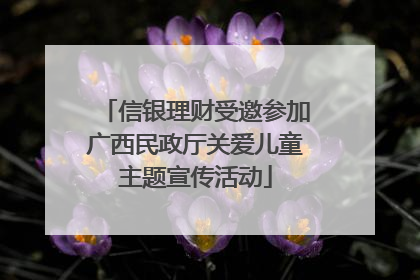 信银理财受邀参加广西民政厅关爱儿童主题宣传活动