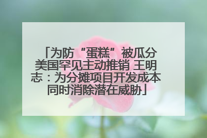 为防“蛋糕”被瓜分 美国罕见主动推销 王明志：为分摊项目开发成本同时消除潜在威胁
