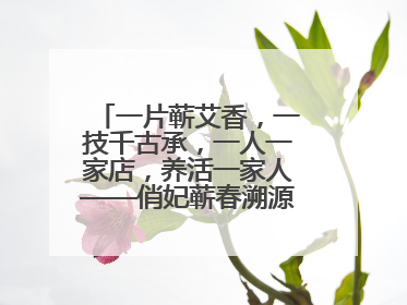 一片蕲艾香，一技千古承，一人一家店，养活一家人——俏妃蕲春溯源直播解码中医养生文化传承