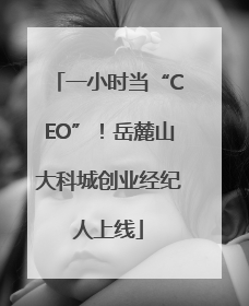 一小时当“CEO”！岳麓山大科城创业经纪人上线