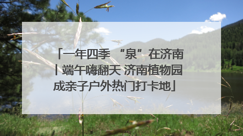 一年四季 “泉”在济南丨端午嗨翻天 济南植物园成亲子户外热门打卡地