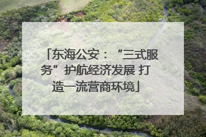 东海公安：“三式服务”护航经济发展 打造一流营商环境