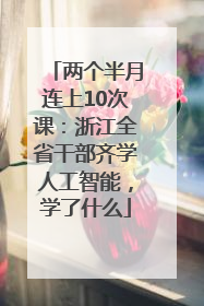 两个半月连上10次课：浙江全省干部齐学人工智能，学了什么
