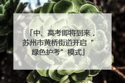 中、高考即将到来，苏州市黄桥街道开启“绿色护考”模式
