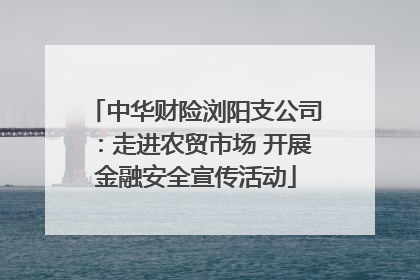 中华财险浏阳支公司：走进农贸市场 开展金融安全宣传活动