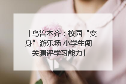 乌鲁木齐：校园“变身”游乐场 小学生闯关测评学习能力