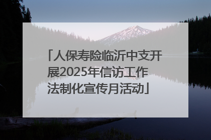 人保寿险临沂中支开展2025年信访工作法制化宣传月活动