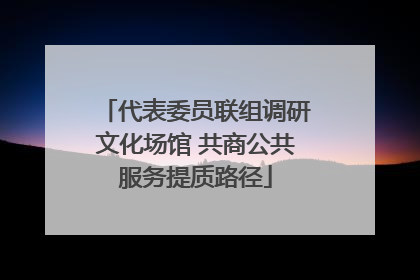 代表委员联组调研文化场馆 共商公共服务提质路径
