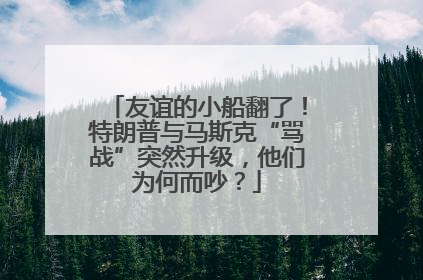 友谊的小船翻了！特朗普与马斯克“骂战”突然升级，他们为何而吵？