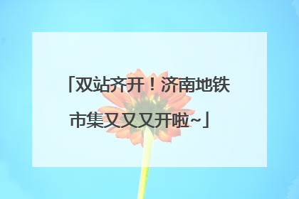 双站齐开！济南地铁市集又又又开啦~